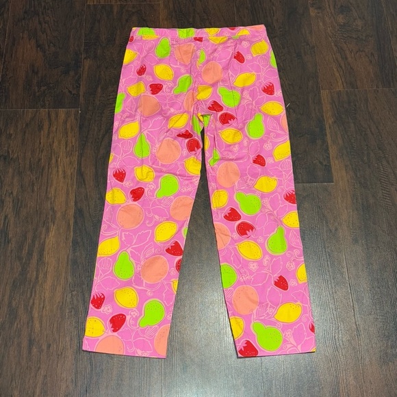 LILLY PULITZER Liza capri pants Hibiscus Pink Marzipan Print Size 4 EUC - Picture 7 of 14